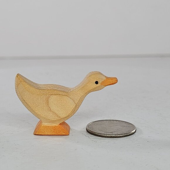Vintage Ostheimer Goose Duck Standing Bird Wood Carving Germany - Picture 2 of 8